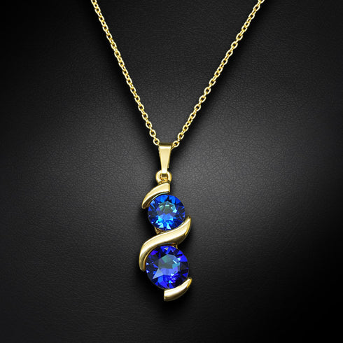 Кулон "Piena Ceļš (Bermuda Blue)" с кристаллами Swarovski™